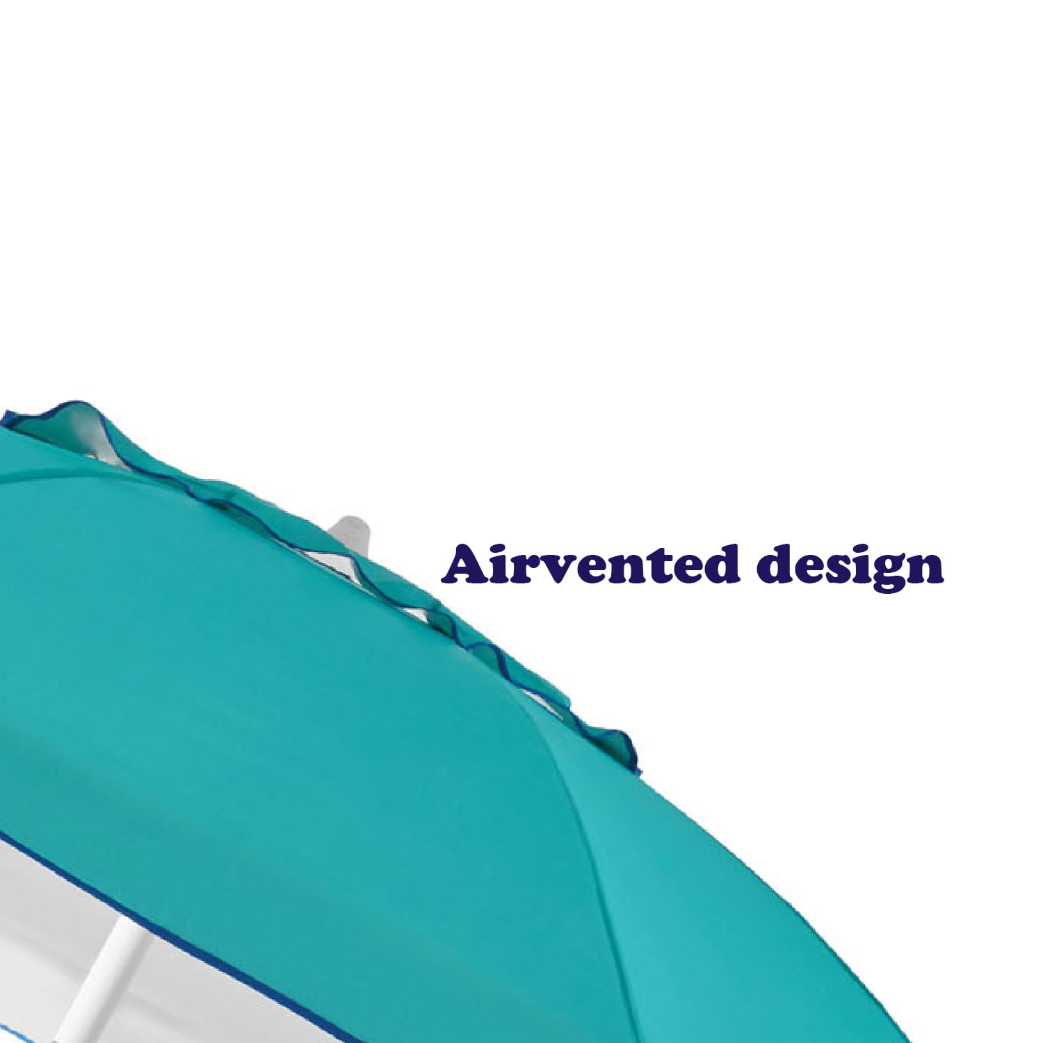 Mainstays 6.5' Turquoise Beach Umbrella with Tilt, UV Protection