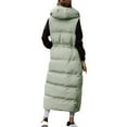 thumbnail image 7 of Lindreshi Puffer Vest Women Plus Size Women's Outerwear Down Cotton Mid-length Padded Long Sleeve Hooded Stand Cotton-padded Collar Coats, 7 of 7