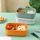 thumbnail image 5 of Caja de almuerzo de silicona Bento cajas con tapa a prueba de fugas Contenedores para adultos Feliz Sencillez, 5 of 5