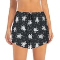 thumbnail image 2 of Goofa Turtle Printed Women 2 in 1 Running Shorts,Quick Dry Athletic Workout Shorts,High Waisted Athletic Shorts with Liner Pockets-XX-Large, 2 of 9