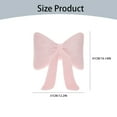 thumbnail image 3 of Bowknot Throw Pillow, SSNTSY Plush Pillow, Soft Bow Pillow, Cute Pink Pillow with Bow Streamers for Bed Couch Living Room Decor, 3 of 8
