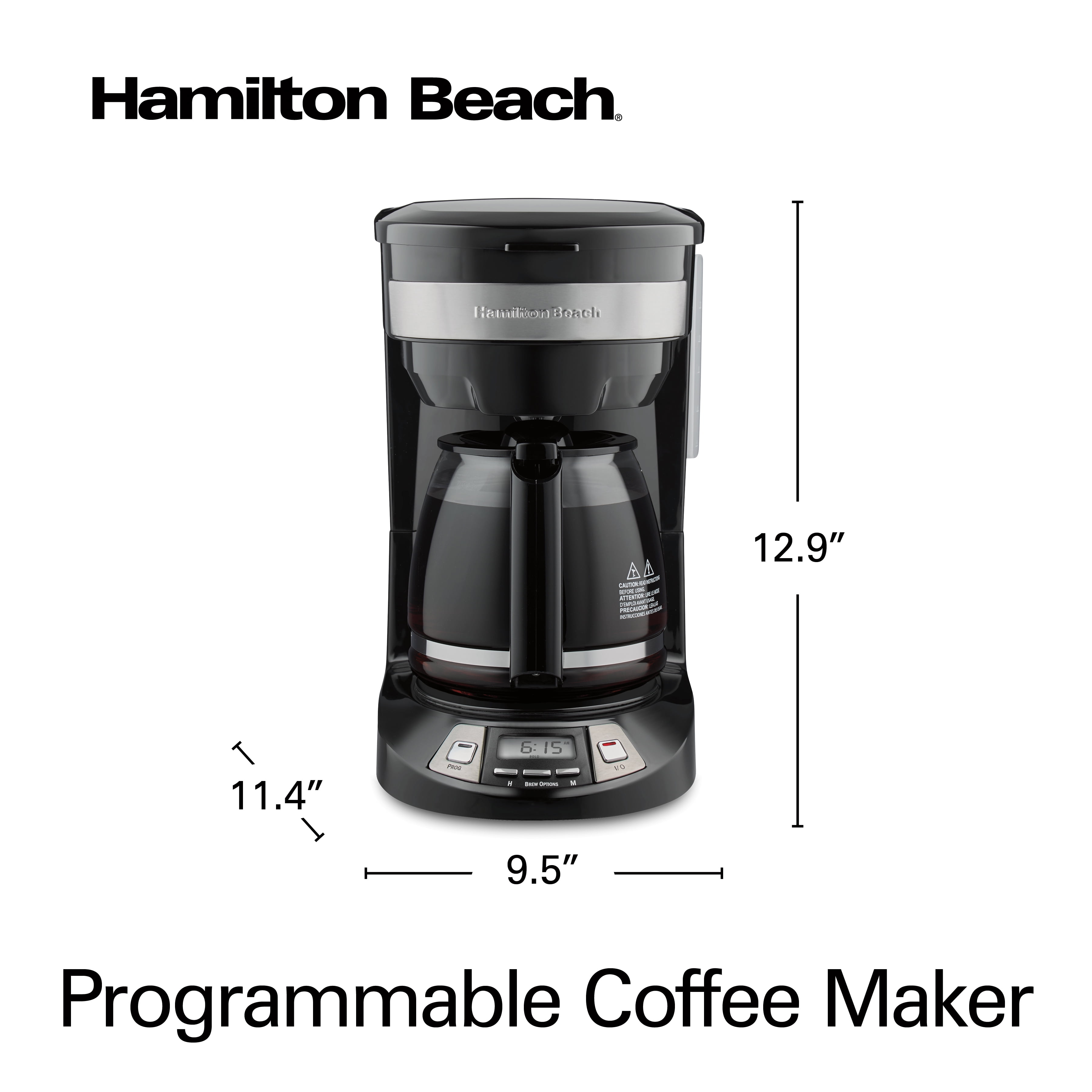 Hamilton Beach® 2-Way Programmable Coffee Maker 12 Cup Glass