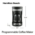 Hamilton Beach Programmable Coffee Maker, 12 Cup, Black with Stainless