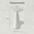 thumbnail image 6 of COZAYH Pedestal Small Drink Table Round Martini Table Wood Plant Stand End Table for Small Space Living Room, Bedroom, White, 6 of 10