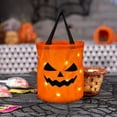 thumbnail image 6 of Drses‌‌ Halloween Ghost Festival Children's Candy Bag LED Light Pumpkin Bag Decoration Supplies Handbag, 6 of 6