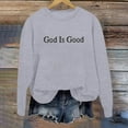 thumbnail image 2 of WEAIXIMIUNG Sweatshirts pour Femmes avec Fermetures Éclair Pull à Capuche Imprimé Lettre Col Rond pour Automne & Hiver, 2 of 3
