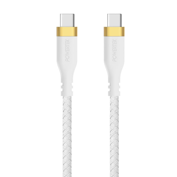 Liquipel Powertek Woven USB-C to USB-C - White