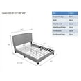 thumbnail image 7 of Leonel Signature Queen Size Upholstered Panel Bed with Nailhead Trim, Multiple Colors, 7 of 7