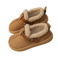thumbnail image 2 of breaise Girls Plush Round Toe Slip On Orthopedic Shoes,Retro Buckle Strap Round Toe Flat Loafers,Warm Cotton Shoes, 2 of 9