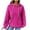 Hot Pink, variant on YUGYXL Women's Fashion Waffle Sweatshirt Drawstring Long Sleeve Hoodies 2024 Fashion Solid Color Comfy Pullovers Y2K Tunic Soft Sports Tops with Pockets