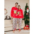 thumbnail image 2 of Conjunto de pijamas de algodón para padres e hijos, ropa de casa de dos piezas con estampado de letras de dibujos animados, otoño e invierno, novedad de 2023, 2 of 3