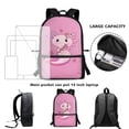 thumbnail image 6 of HUIACONG Pink Axolotl School Backpack for Teen Boys Large Capacity Ergonomic Padded Shoulder Straps for Kids Ages 6‑18 Daily Use, 6 of 6