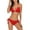 Red, variant on Cheeky Bikini Sets for Women Spaghetti Strap Top Thong Swimsuit Bathing Suit Red S