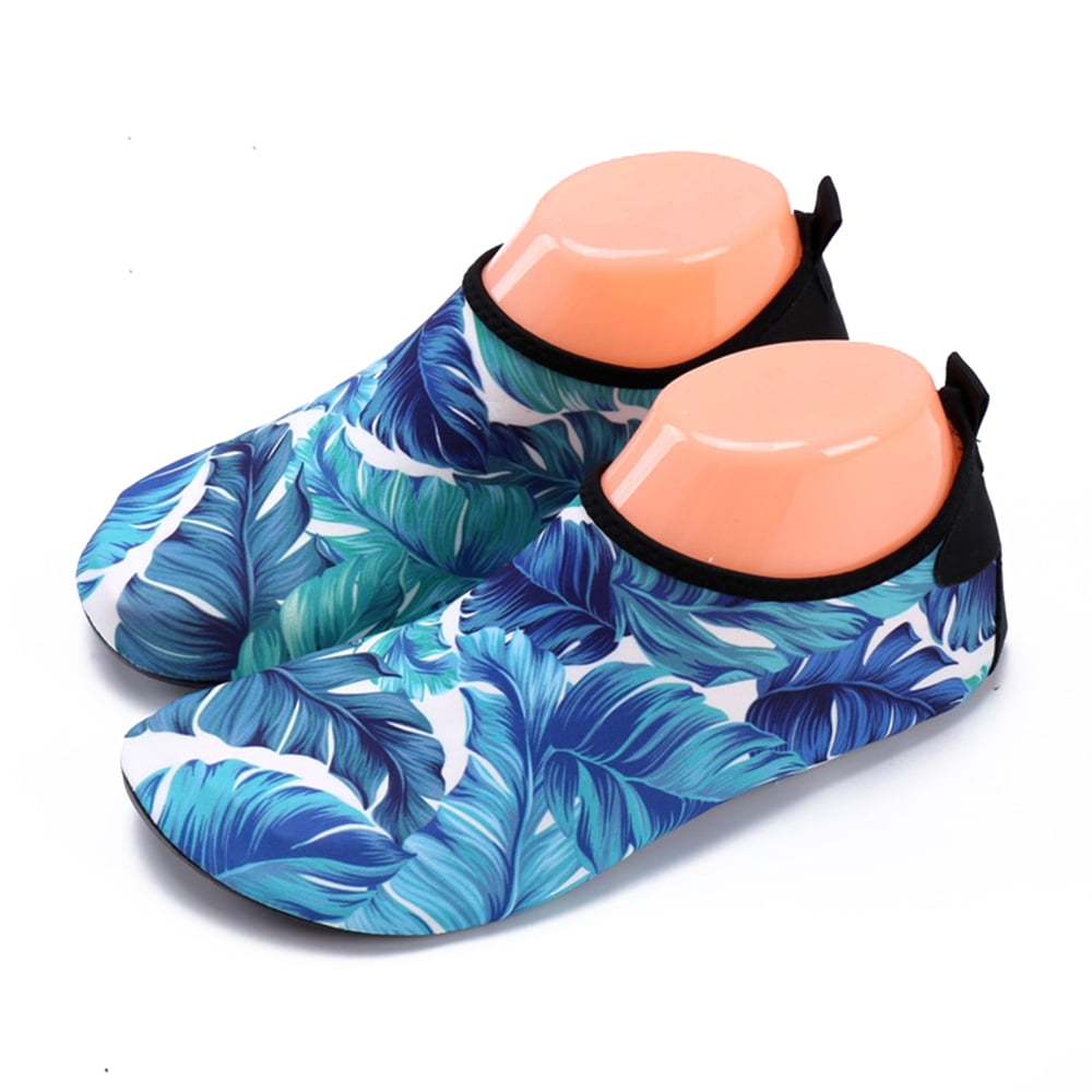 Stamens Adult Water Shoes Swim Barefoot Beach NonSlip Pool Socks Diving Shoes(4243 Banana Leaf