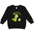 thumbnail image 2 of Inktastic I'm Gonna Be a Big Brother-dino Toddler Sweatshirt, 2 of 4
