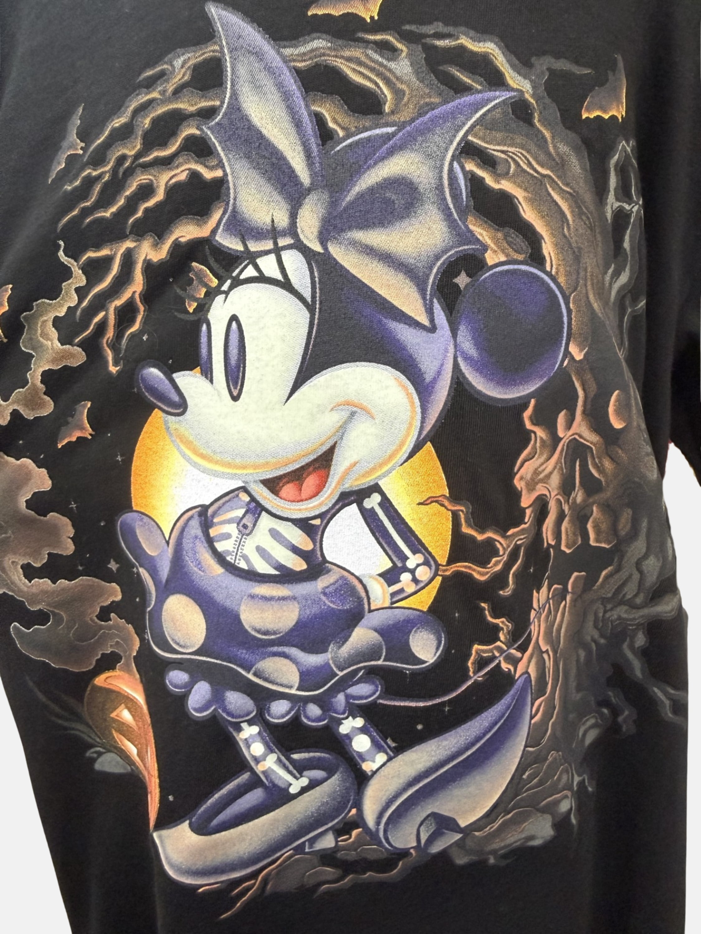Disney Adult Glow in the Dark Halloween Spooky Minnie T-Shirt (Unisex), S to XXL