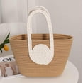 thumbnail image 3 of Kukuzhu Beach Bag for Women Handwoven Tote Bag Large Stylish Handbag Shoulder Bag for Travel Vacation, 3 of 6