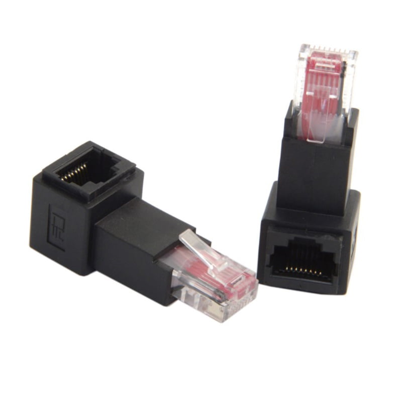 Cable Length: Other Computer Cables Left Angled 90 Degree 8P8C FTP STP UTP Cat 5e Male to Female LAN Ethernet Network Extension Adapter 