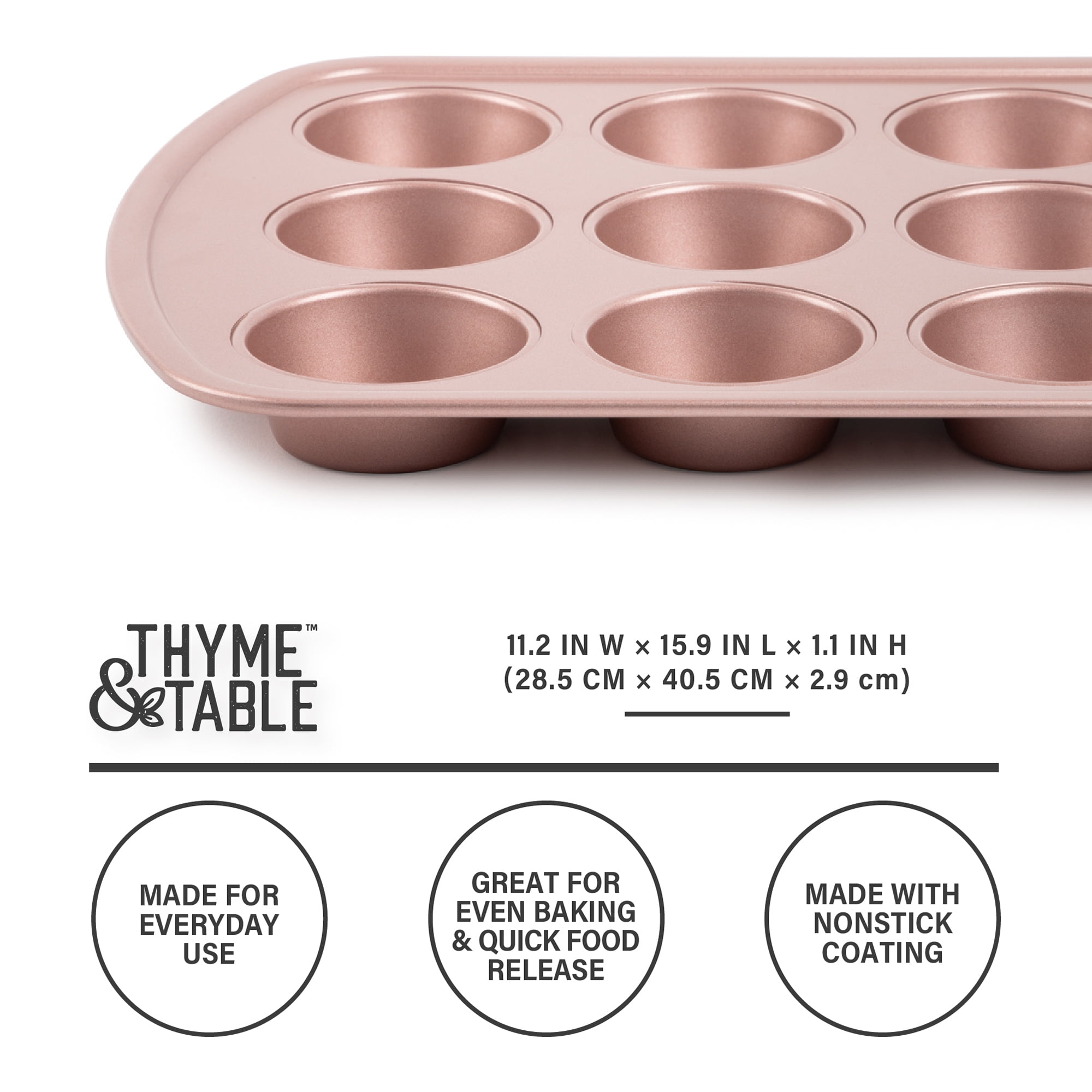 chefstyle Rose Gold Texas-Sized Cupcake Pan - Shop Pans & Dishes at H-E-B
