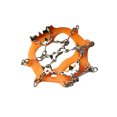 thumbnail image 2 of Worallymy 1 par de tacos de hielo 18 dientes Zapato de acero inoxidable Spike Escalada en nieve Senderismo Zapato antideslizante Garra L naranja Worallymy JD735919653, 2 of 7