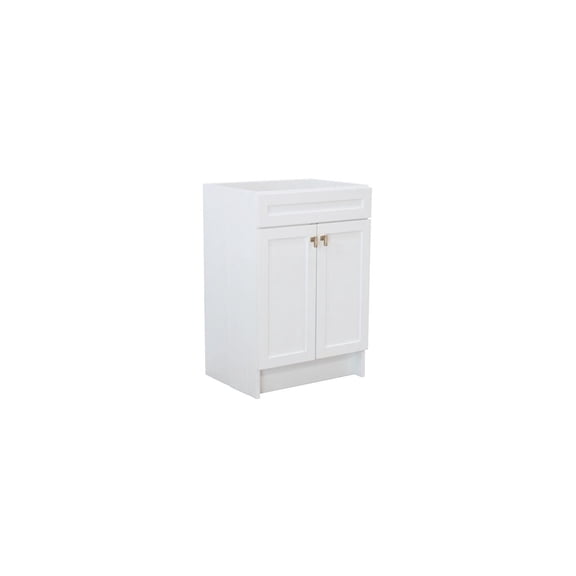 Bellaterra-Home 39 in. Single Sink Vanity in White with White Composite Granite Top