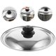 thumbnail image 2 of Tapa de sartén de acero inoxidable, tapa redonda para olla, tapa para sartén, tapa para olla de cocina, 2 of 8