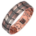 thumbnail image 1 of Men's Copper Bracelet,3X Strength 99.99% Pure Copper Magnetic Bracelets with Magnets,Adjustable Length with Sizing Tool, 1 of 5