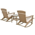 thumbnail image 6 of Harper & Bright Designs 3 Piece Outdoor Rocking Chair Set with Glass Coffee, Patio PE Wicker Adjustable Double Bistro Conversation for 2, for Balcony Garden Front Porch, Beige, 6 of 17