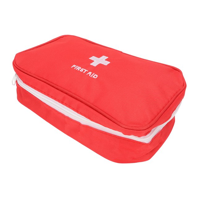 Sac d'Urgence, Sac de Premiers Soins Imperméable et Vide, Rangement Facile pour l'Extérieur Rouge, Gris