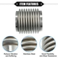 thumbnail image 4 of Car Exhaust Flexible Pipe Bellows 76x100mm 2.99"x3.94" Universal Durable Stainless Steel Silver Tone, 4 of 6