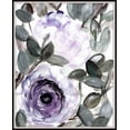 thumbnail image 2 of Chapman, Marcy 26x31 Gold Ornate Wood Framed with Double Matting Museum Art Print Titled - Farmhouse  Bush purple I, 2 of 4