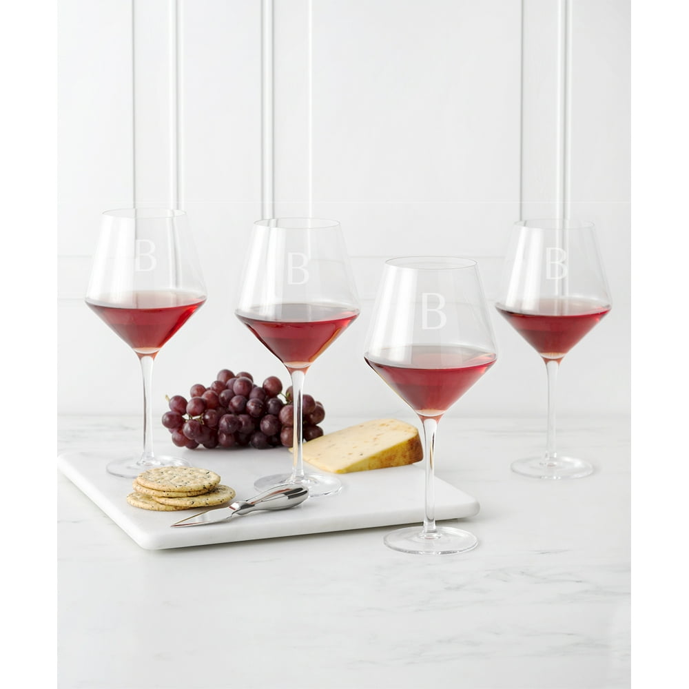 Personalized 23 oz. Red Wine Estate Glasses Set of 4
