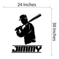 thumbnail image 4 of Sports Personalized Wall Decals for Boys Bedroom - Baseball Player Hitting with Bat Player DIY & Creativity Custom Name Wall Sticker - Size: 24 In x 30 In, 4 of 4