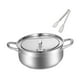 thumbnail image 4 of Sartén de acero inoxidable, utensilio de cocina con termómetro para freír pollo 24 cm, 4 of 9