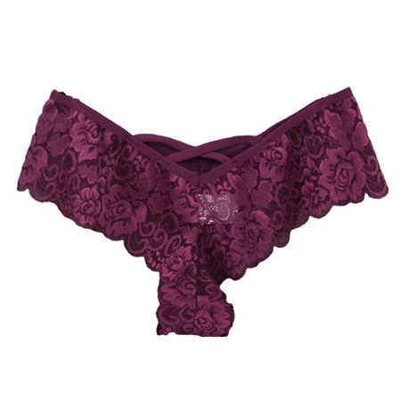 

Felirenzacia Women Sexy Lace See-Through Breathable Soft Briefs Panties Lingerie Underwear