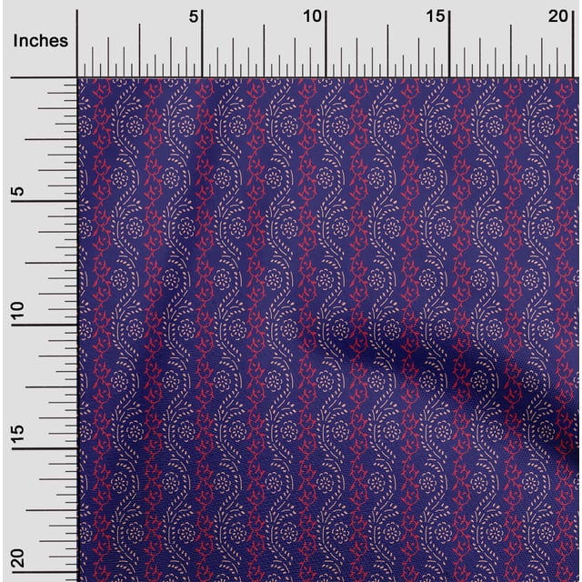 oneOone Polyester Lycra Fabric Leaves & Floral Block Decor Fabric Printed BTY 56 Inch Wide