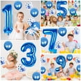 thumbnail image 6 of Blue 1 Balloons, Number 1 Balloon, 40Inch 1st Birthday Balloons Helium Mylar Digital Balloon Foil Balloon with Metallic Balloons Confetti Balloon for Birthday Party Baby Shower Anniversary Decorations, 6 of 7