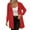 Red, variant on Women's Spring Fall Long Blazer Jackets Sleeve Lapel Pockets Loose Fit Work Casual Blazers Outerwear