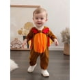 thumbnail image 6 of RUINIXCW Toddler Baby Girl Boy Thanksgiving Turkey Costume Kids Halloween Animal Costume Infant Baby Boy Girl Fall Winter Clothes Warm Flannel Romper Long Sleeve Hooded Zip Up Jumpsuit, 6 of 10