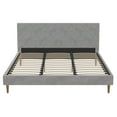 thumbnail image 4 of Mr. Kate Daphne Upholstered Bed with Vertical Channel Tufted Headboard, King, Light Gray Velvet, 4 of 26