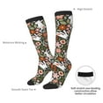 thumbnail image 4 of Naloa Rabbits on Floral Thigh High Socks Extra Long Stretchy Sock Women Over Knee High Opaque Stocking Daily Wear, 4 of 6