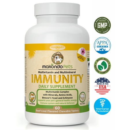 Dog Immune System Boosters. Immunity Boost Supplements For Dogs/Cats. Health Support Chewable Treats System For Your Pets|Coat & Health Maintenance. All Natural Immunity