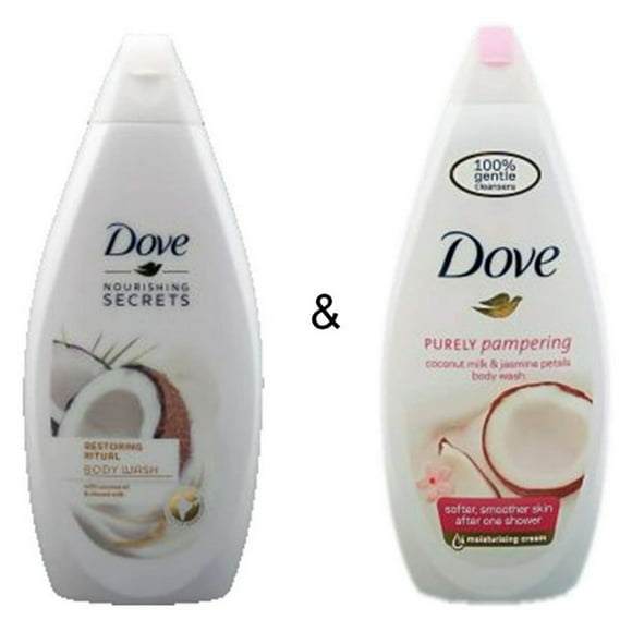 Body Wash Restoring Ritual 500 by Dove & Body Wash Coconut 750 by Dove