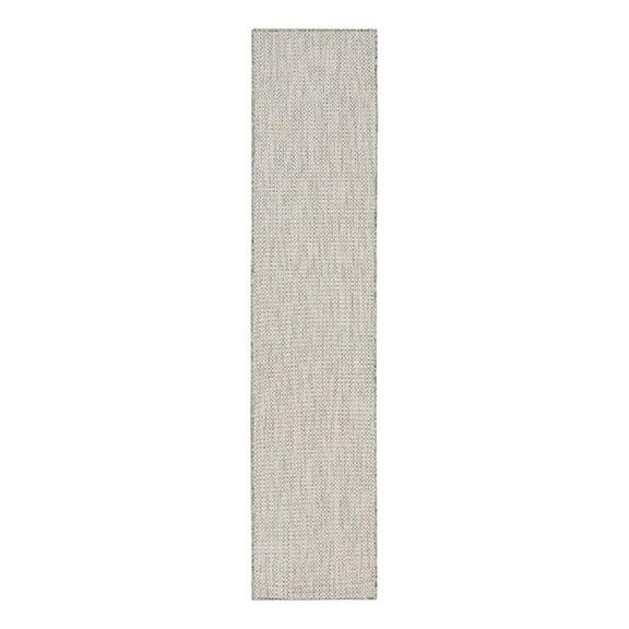 Pemberly Row 20' Runner' Ivory Silver Fabric Modern Area Rug
