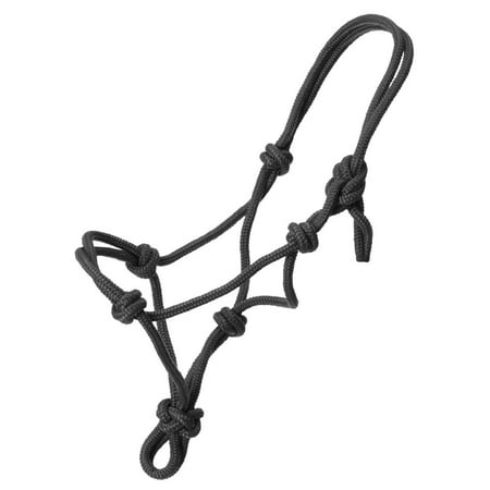 - Tough-1 Miniature Poly Rope Tied Halter - Black - Medium