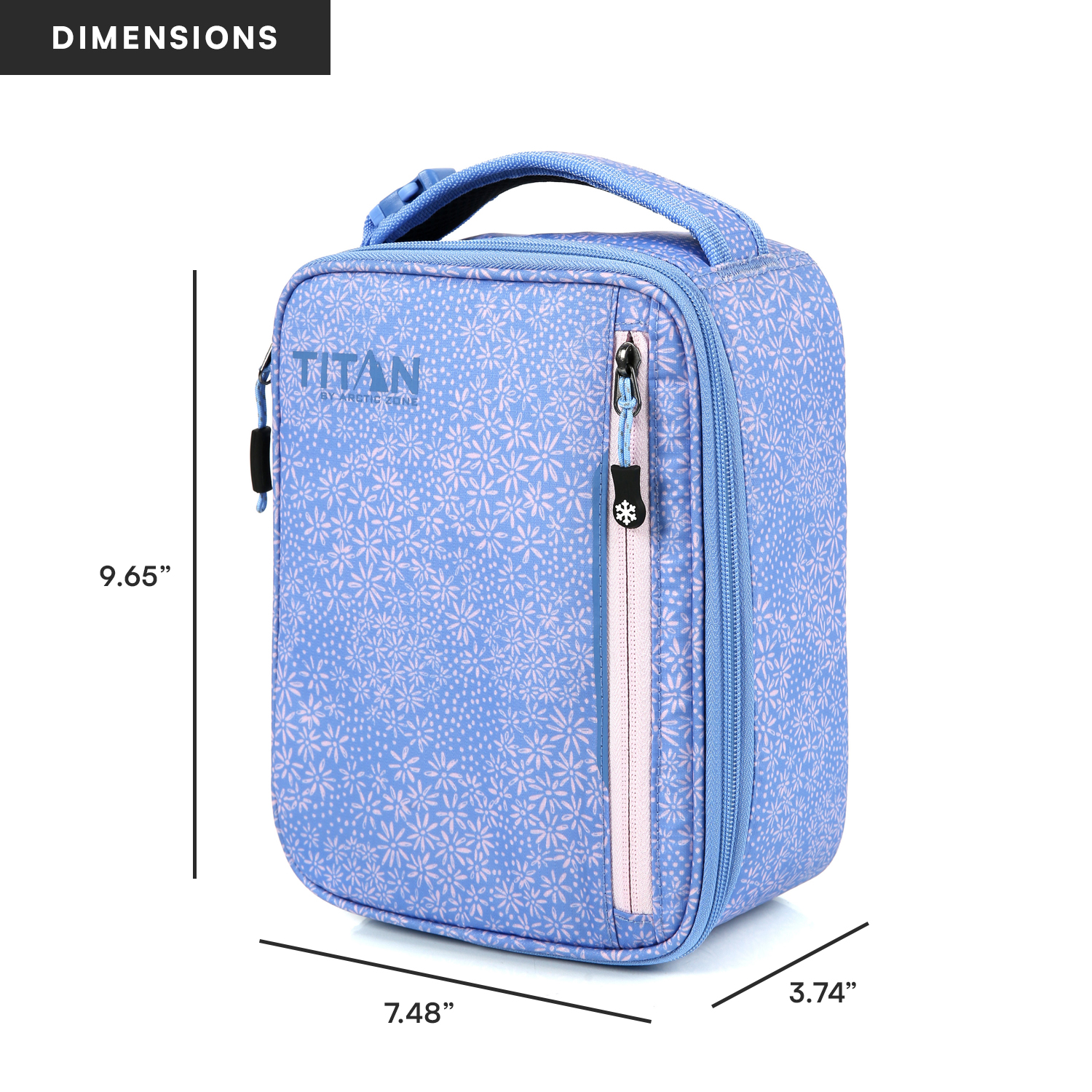 Titan by Arctic Zone Fridge Cold Insulated Lunch Box with Reusable Ice Walls - Blooming Daisies