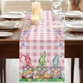thumbnail image 3 of Table Runners 70 Inches Long Dress Scarves, Easter Bunny Gnomes Farmhouse Coffee/Dining/Kitchen Table Decor, Holiday Table Runner, Spring Easter Eggs Floral Pink Plaid 13x70 Inch, 3 of 9