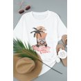 thumbnail image 2 of ABPHQTO Camiseta de manga corta con estampado gráfico de coche de planta de vibraciones de verano blanco para mujer, 2 of 5
