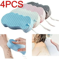 4Pack 3D Soft Body Exfoliating Bath Sponge Body Shower Cleaning Brush Dead Skin Removal