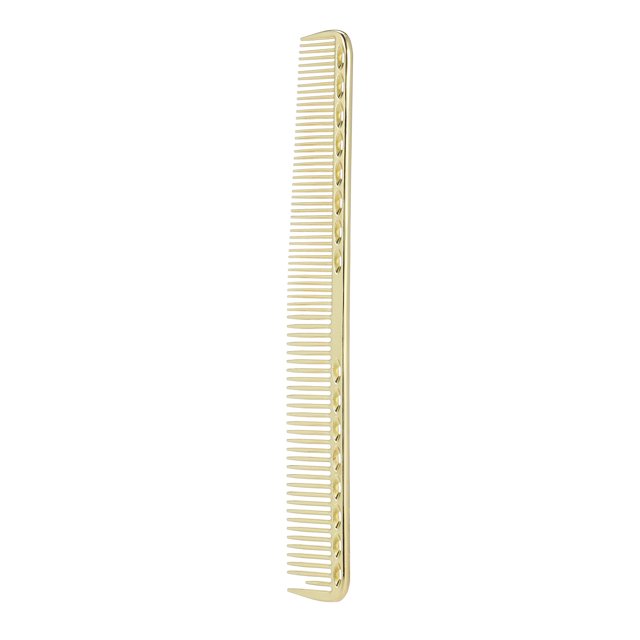 Peine metálico profesional de aluminio antiestático 20cm - Ideal para salón de belleza y peinados sin enredos (Oro)